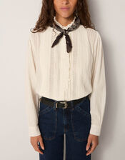 Maison Hotel Bella Frill Blouse, White (WHITE), large