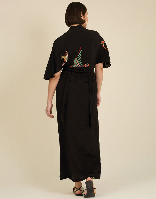 Tallulah and Hope Longer-Length Tie Dress , Black (BLACK), large