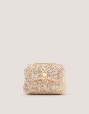 Mini Glitter Crossbody Bag, Gold (GOLD), large
