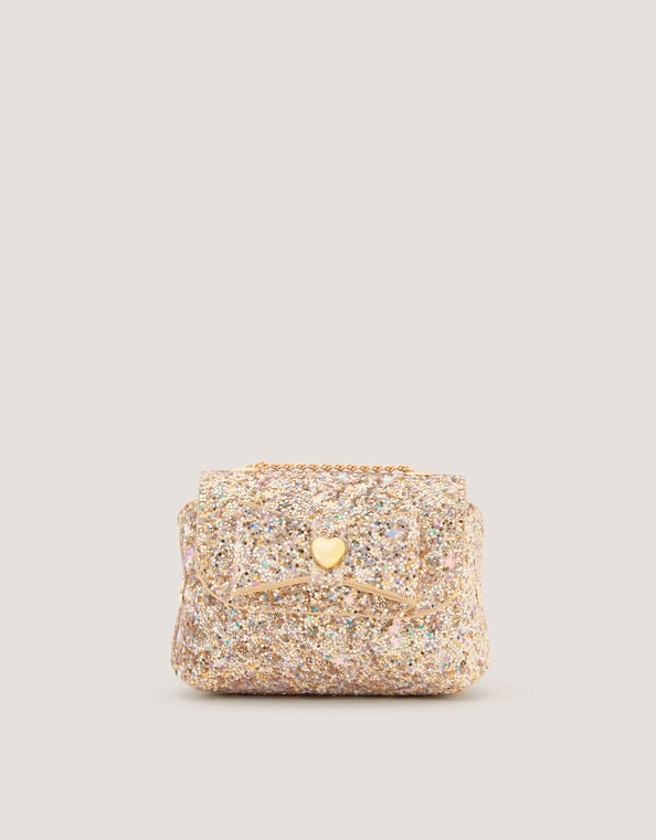 Mini Glitter Crossbody Bag, Gold (GOLD), large