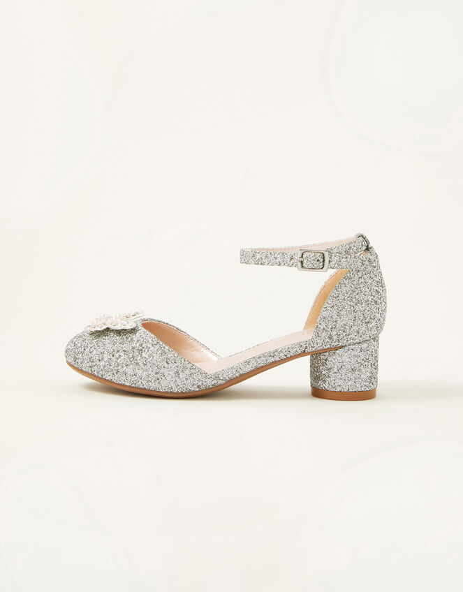 Butterfly Glitter Heels, Silver (SILVER), large