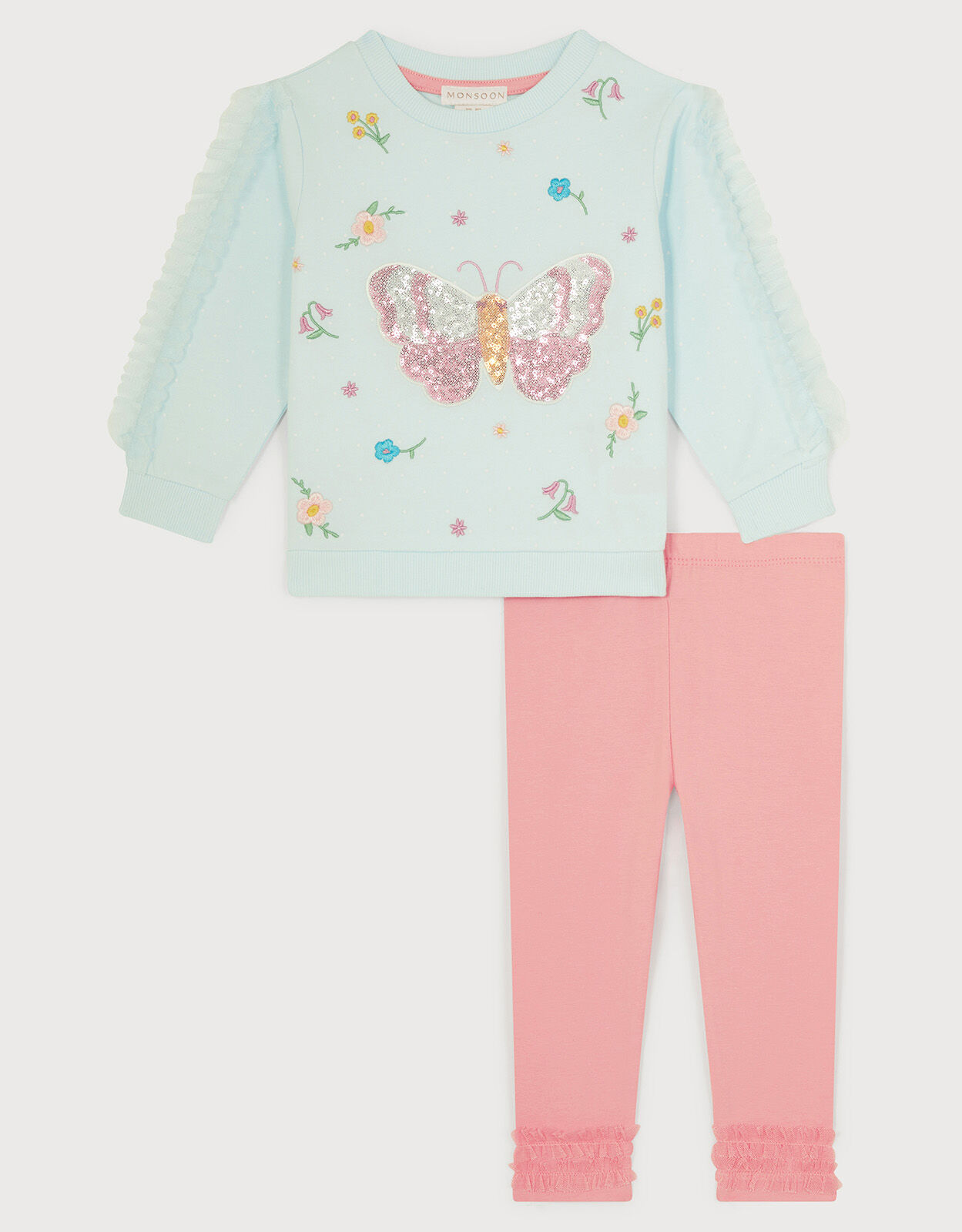 Baby Butterfly Sweater and Leggings Set Blue
