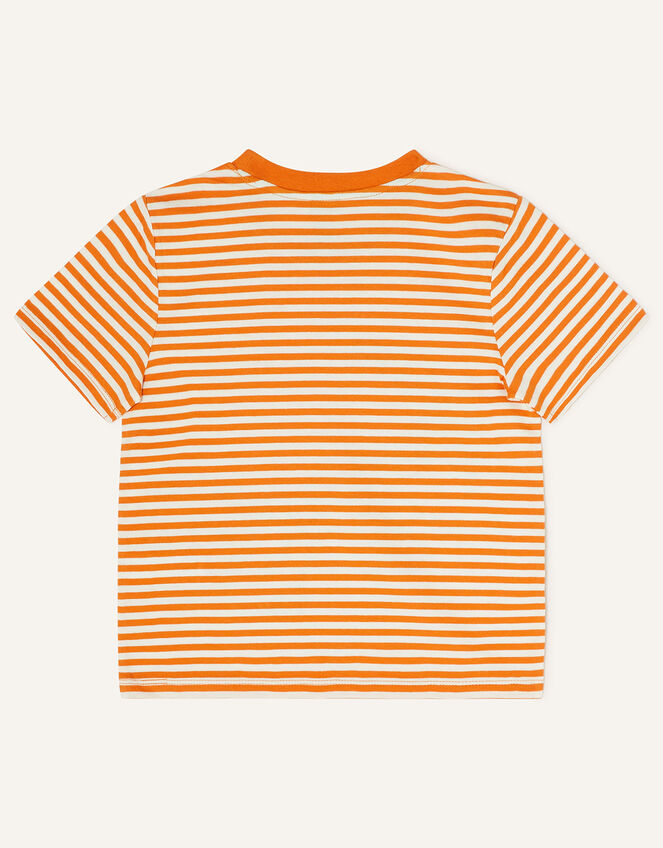 Stripe Crocodile T-Shirt WWF-UK Collaboration, Orange (ORANGE), large