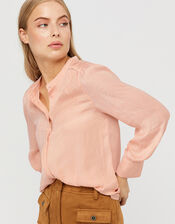 Alyssa Zebra Jacquard Blouse, Pink (PINK), large
