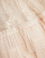 Anina Butterfly Ruffle Party Dress, Cream (CREAM), large