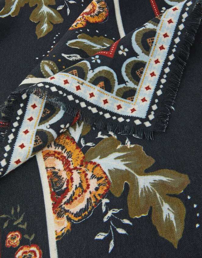 Rosalie Square Floral Print Scarf, , large