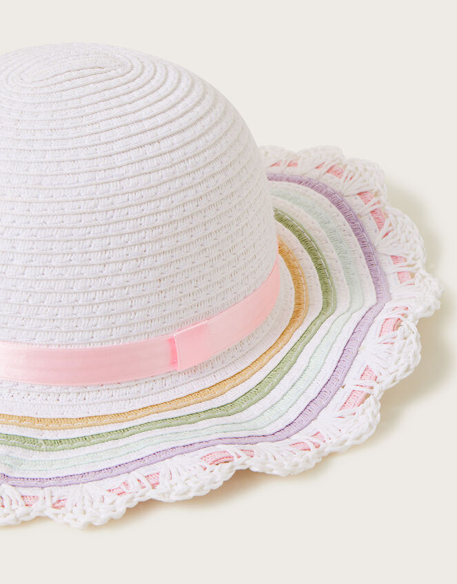 Baby Patsy Stripe Floppy Hat, Multi (MULTI), large