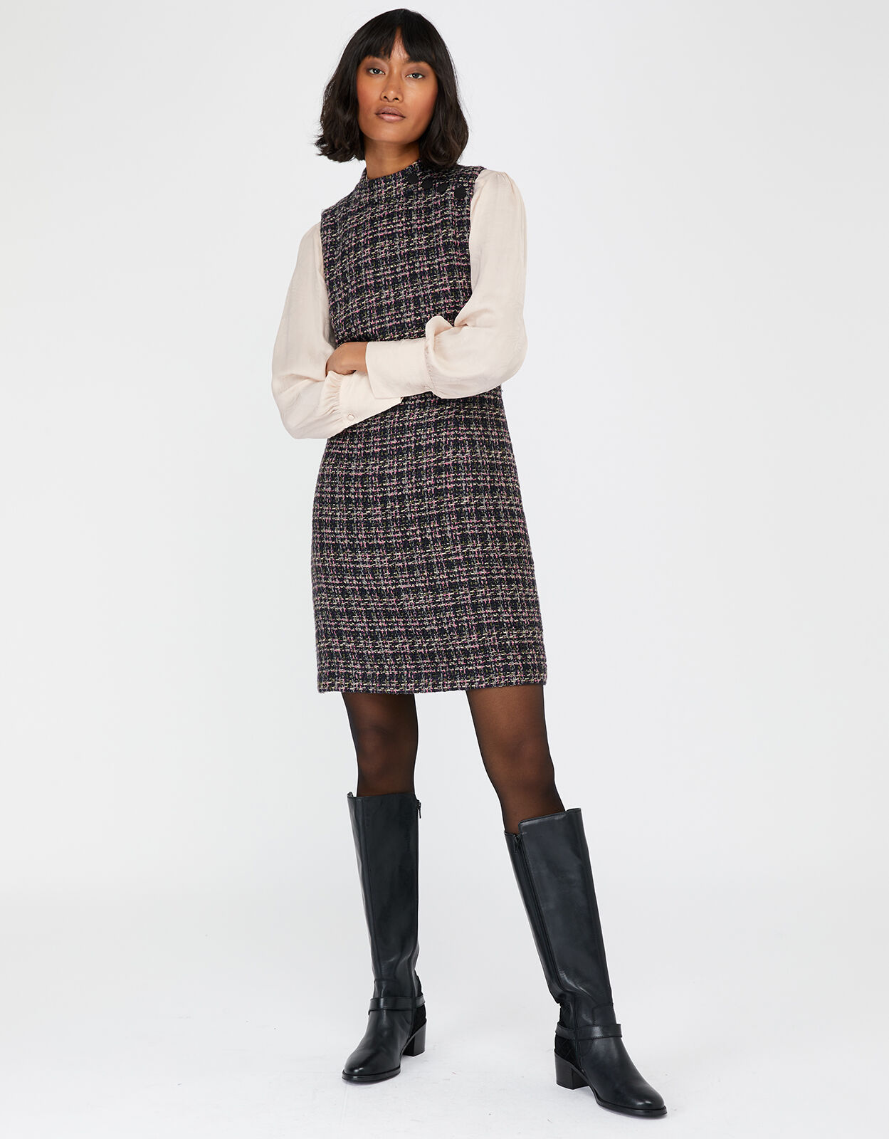 Felissa Tweed Dress Purple
