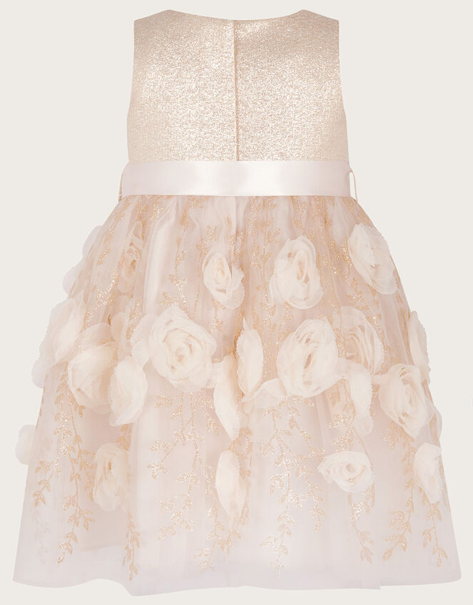 Baby Ella Roses 3D Dress, Gold (GOLD), large
