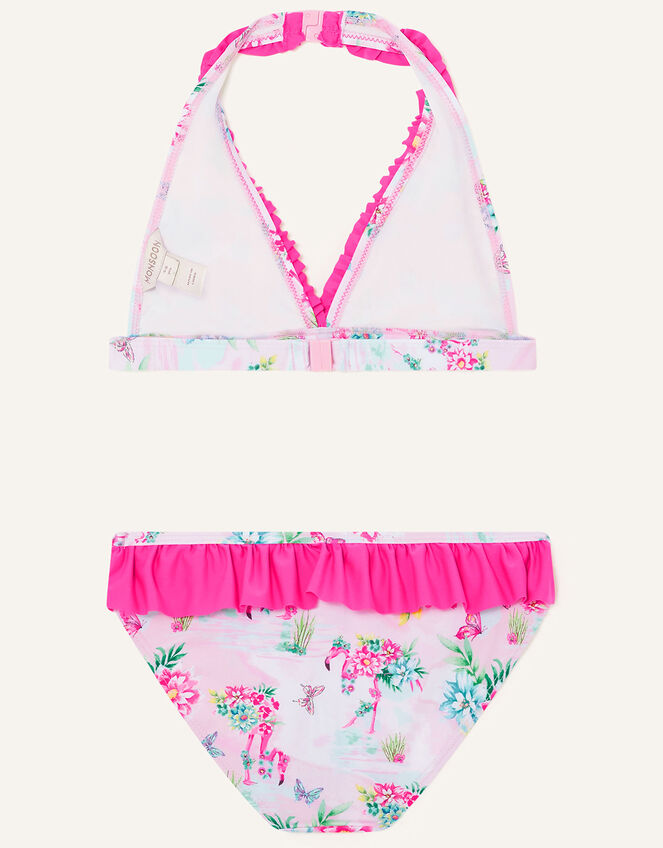 Flamingo Frill Triangle Bikini , Pink (PINK), large