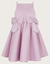 Two-Bow Scuba Dress, Purple (LILAC), large