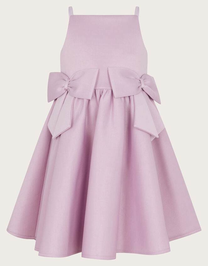 Two-Bow Scuba Dress, Purple (LILAC), large