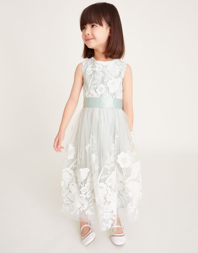 Alicia Embroidered Lace Maxi Dress, Green (GREEN), large
