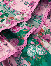 Floral Patchwork Top & Skirt Set, Green (GREEN), large