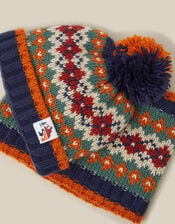 Fair Isle Bobble Hat & Snood Set, Multi (MULTI), large