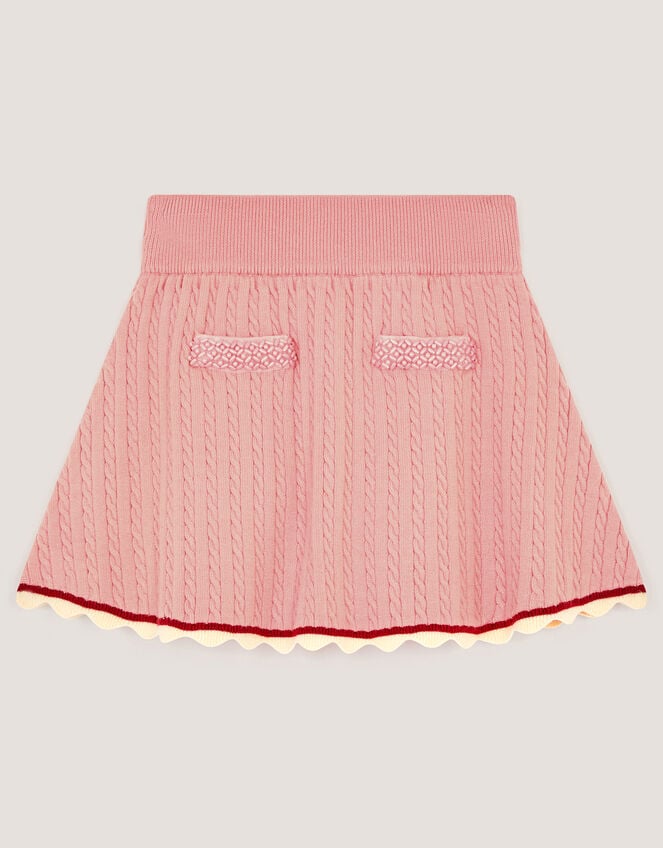 Embellished Cable Knit Skirt, Pink (PINK), large