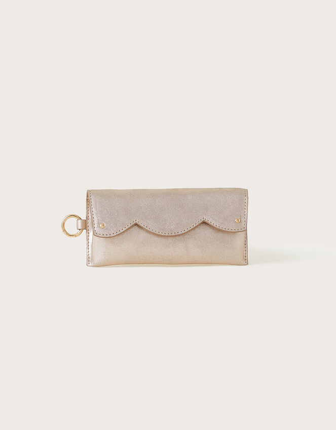 Leather Scallop Glasses Case, , large