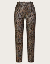 Joni Jacquard Trousers, Black (BLACK), large