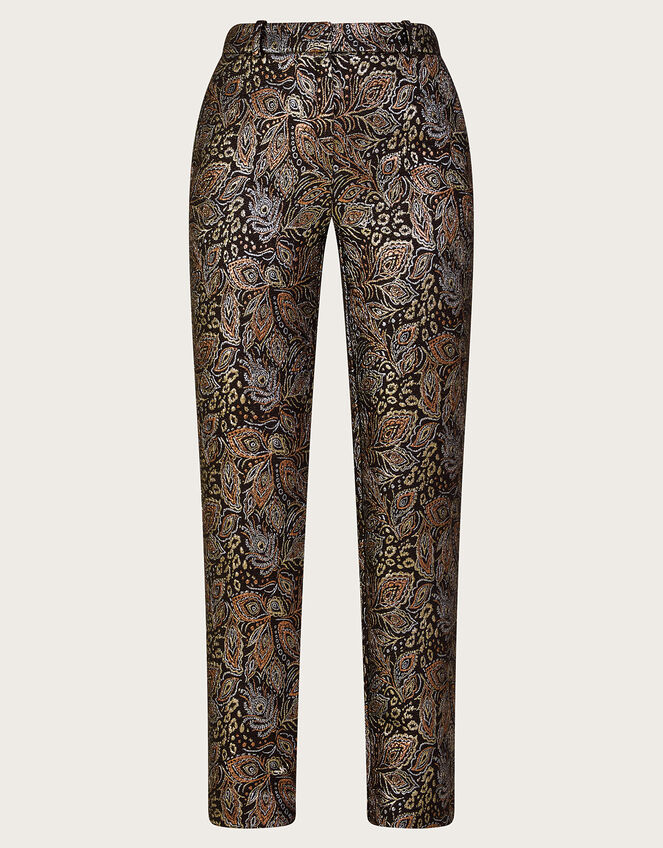 Joni Jacquard Trousers, Black (BLACK), large