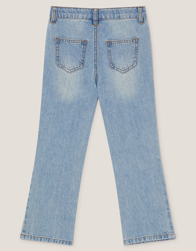 Bow Embroidered Jeans, Blue (BLUE), large