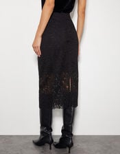 Lola Lace Pencil Skirt, Black (BLACK), large