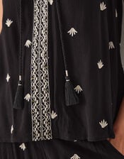 Samara Embroidered Tank Top, Black (BLACK), large