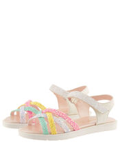 Glitter Rainbow Sandals, Multi (MULTI), large
