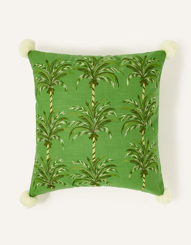 Palm Embroidered Cushion, , large