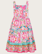 Heritage Floral Maxi Dress, Pink (BRIGHT PINK), large
