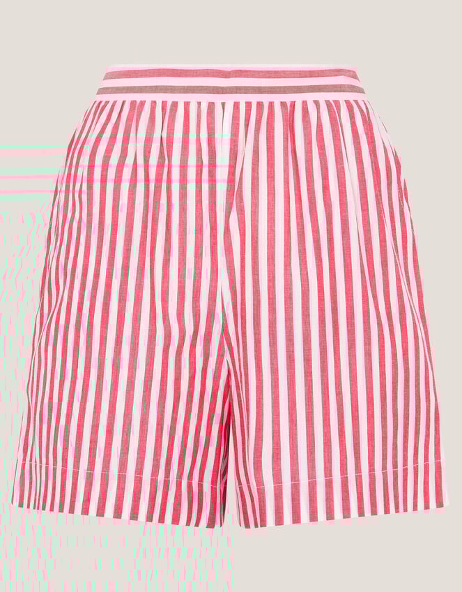 Liv High-Waisted Stripe Shorts, Red (RED), large