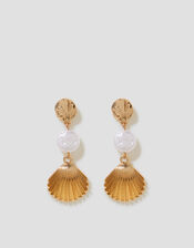 Drop Shell Earrings, , large