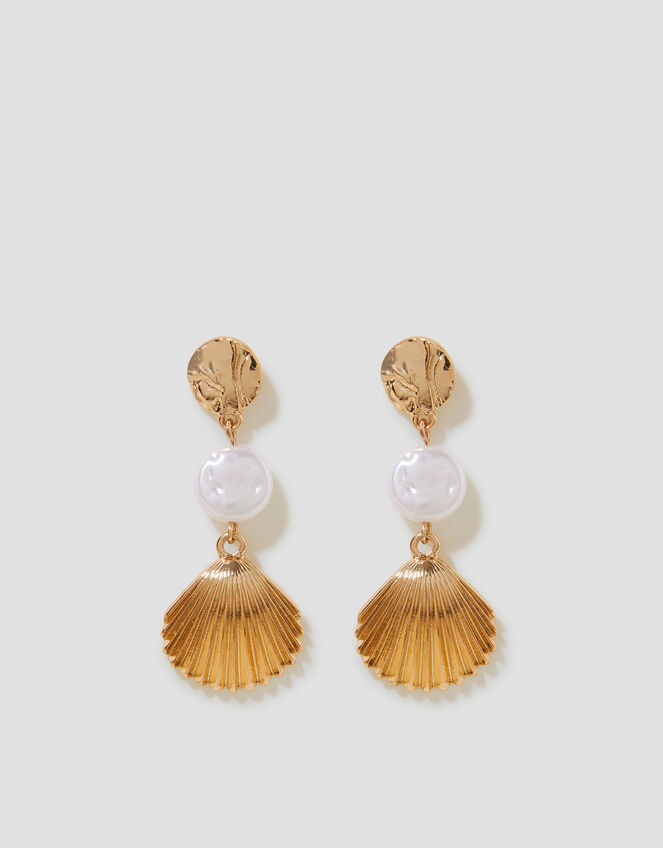 Drop Shell Earrings, , large