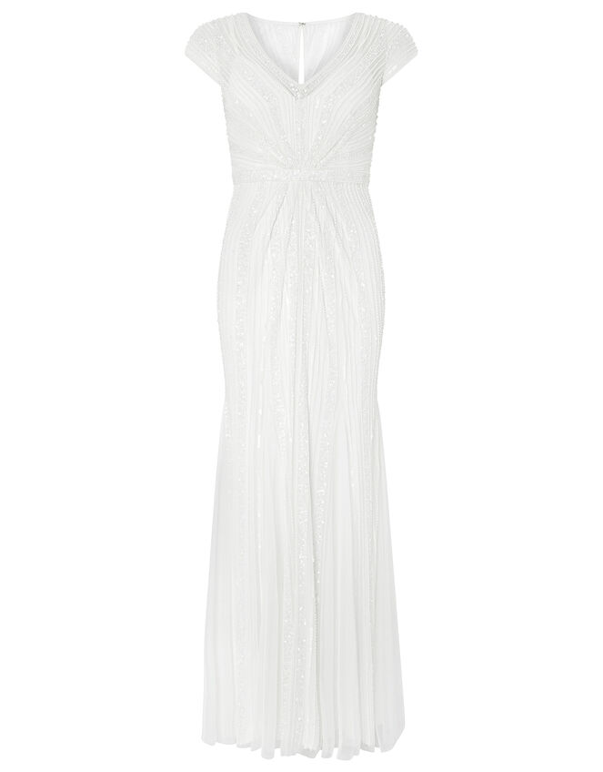 Nora Embellished Fishtail Bridal Dress, Ivory (IVORY), large