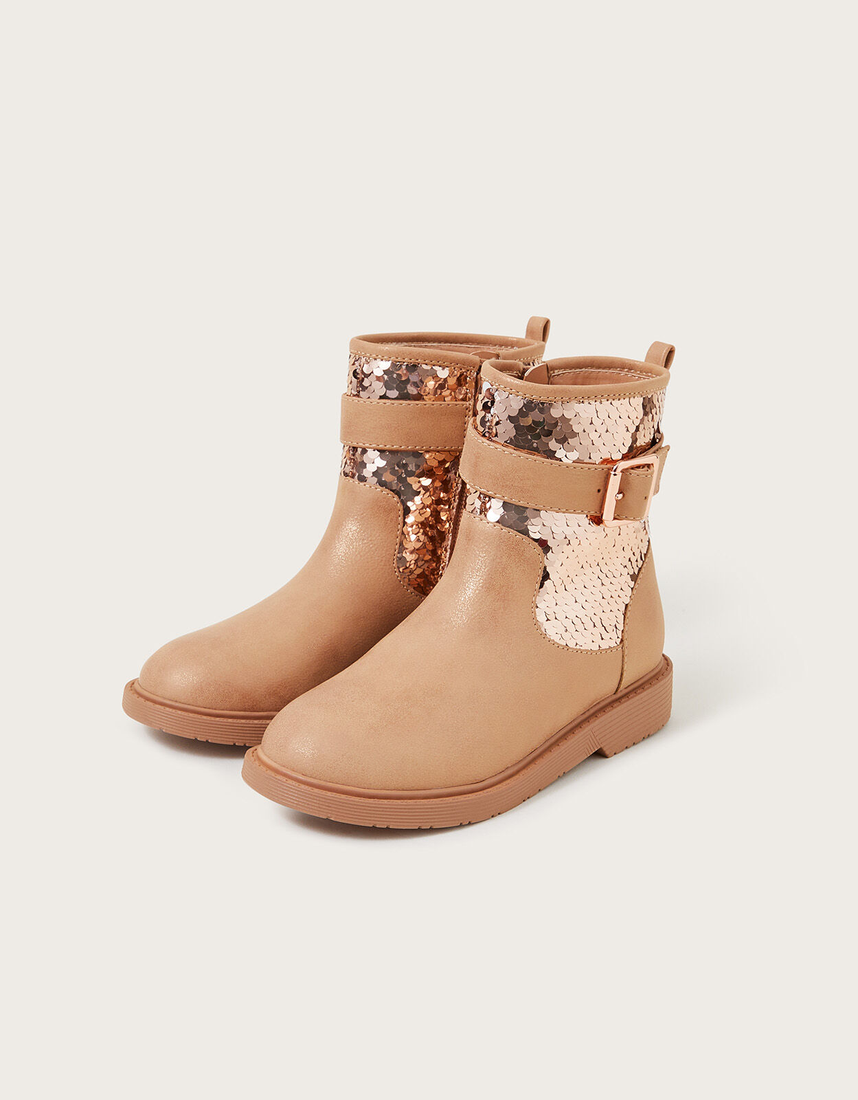 Reversible store sequin boots