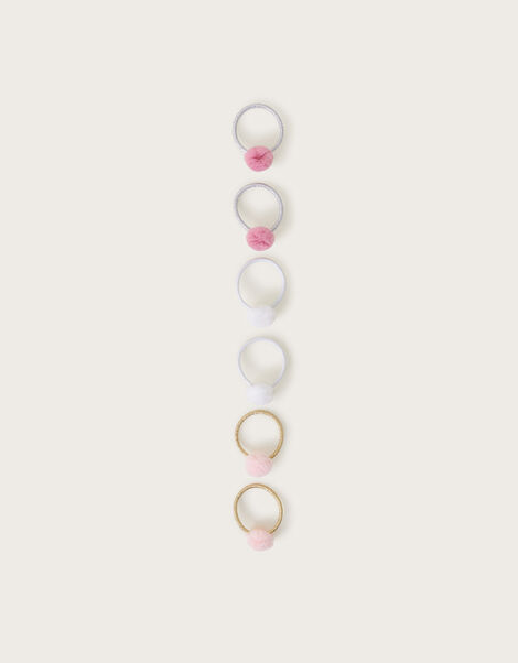 6-Pack Pom Hair Bands, , large