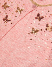 Heart Sequin Detail Knit Bolero , Pink (PINK), large