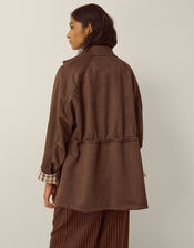 Clara Faux Suede Jacket, Brown (BROWN), large
