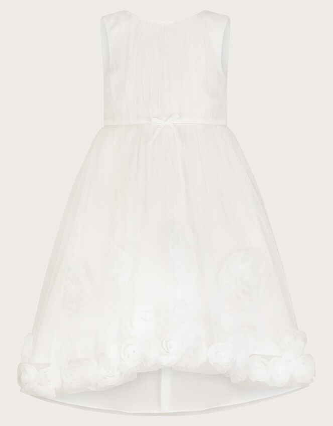 Josie 3D Rosette Dress, Ivory (IVORY), large