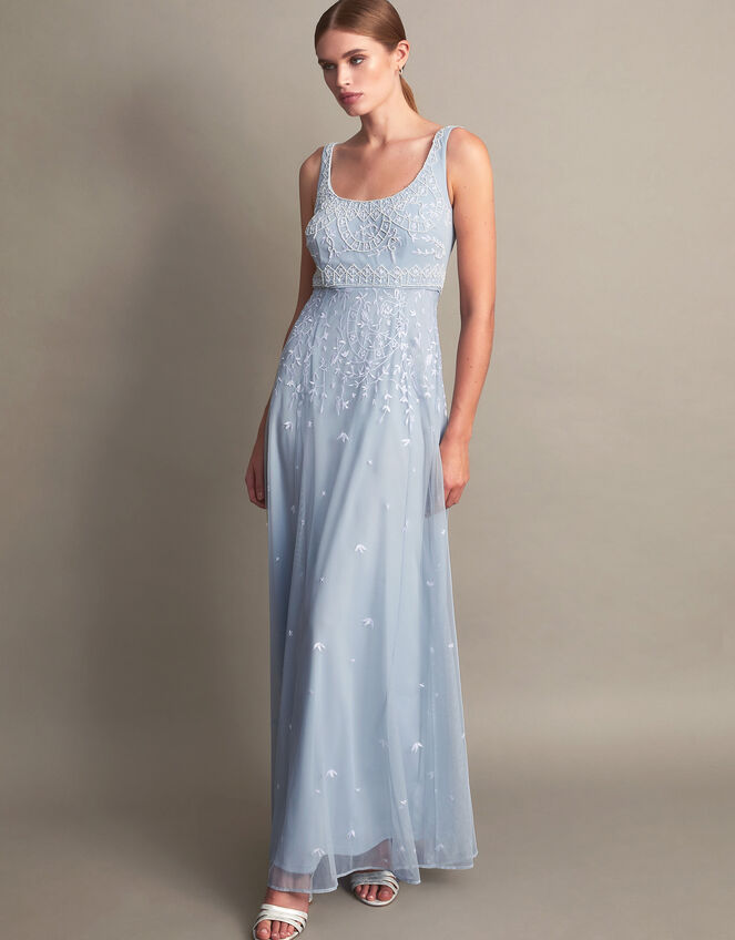 Eugiene Embroidered Maxi Dress, CLOUD, large