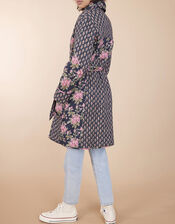 East Charlotte Quilted Floral Print Jacket, Blue (BLUE), large