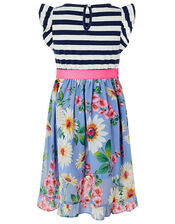 Dulcie 2-in-1 Stripe and Floral Dress, Blue (BLUE), large