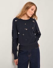 Sable Sequin Embellished Jumper, Blue (MIDNIGHT), large
