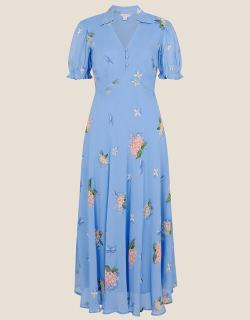 Anastasia Floral Midi Dress Blue Evening Dresses Monsoon Global.