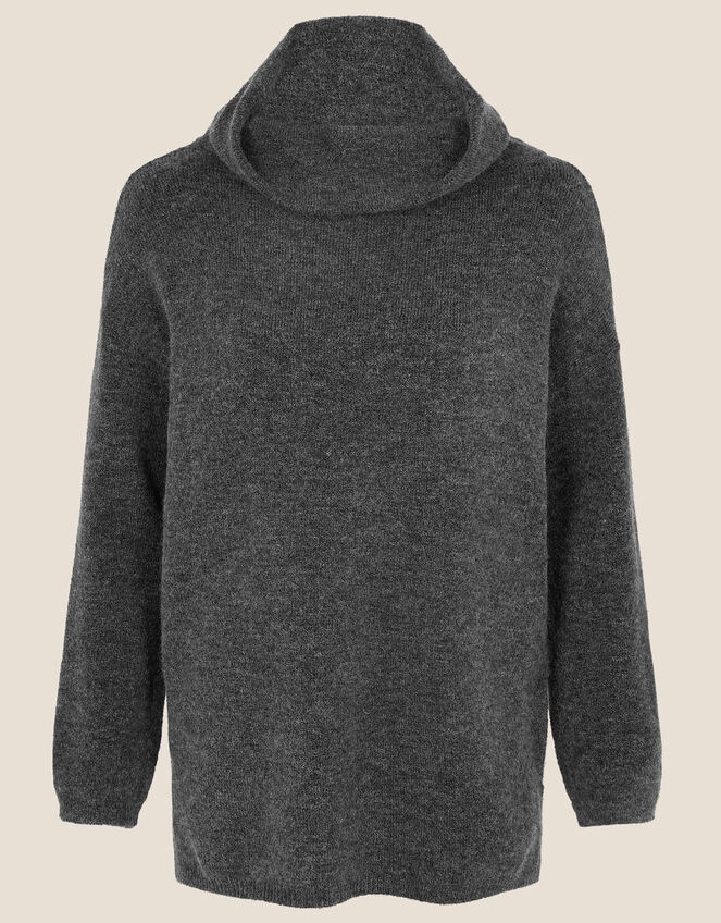 Sia Cowl Neck Cosy Sweater, Gray (GREY), large