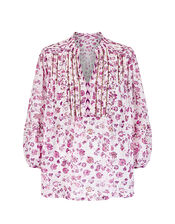 East Embellished Print Blouse, Pink (BLUSH), large