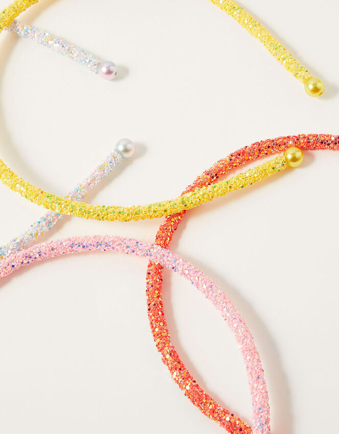 Rainbow Glitter Headband Multipack , , large