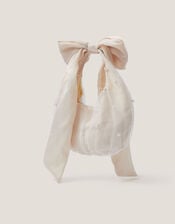 Pearl Bow Tulle Bag, , large