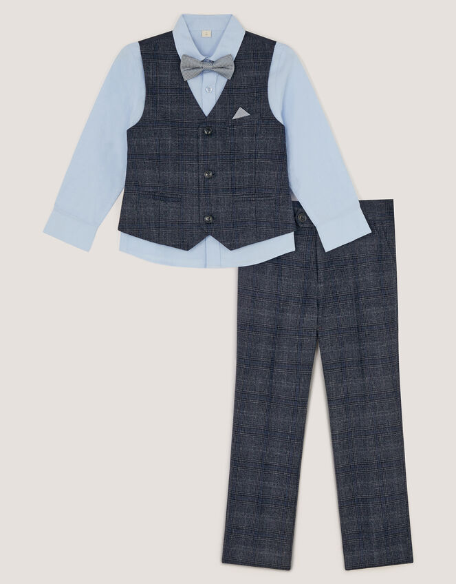 Rufus Check 4-Piece Suit, Grey (GREY), large