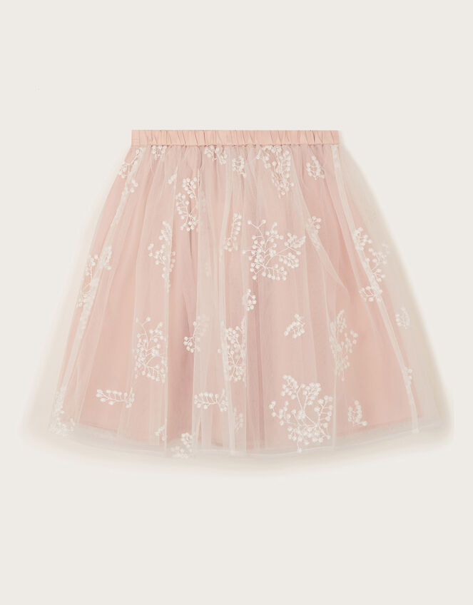 Harlyn Embroidered Tulle Skirt, Pink (PINK), large