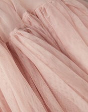 Ruby Asymmetric Flower Tulle Dress, Pink (PINK), large